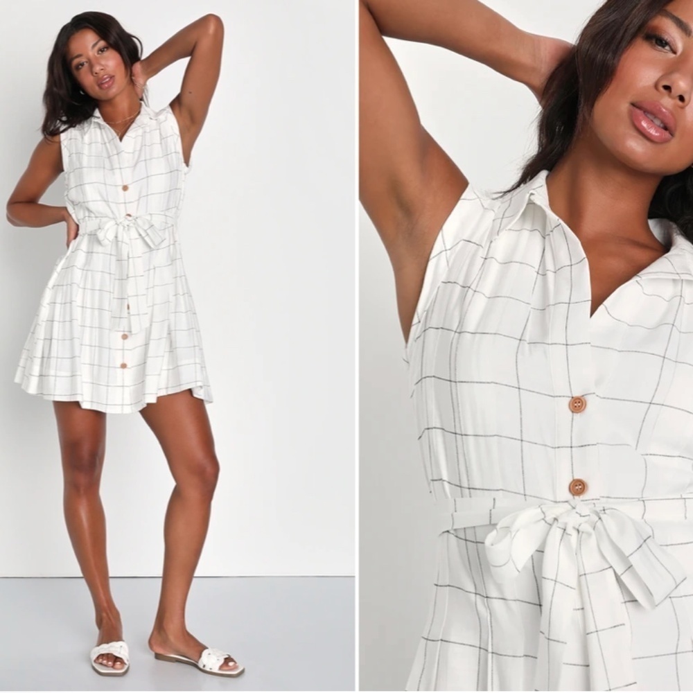 LULUS Flirty Casual Resortwear Vacation Brunch Picnic Chic Mini Dress